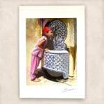Garçon à la fontaine, affiche