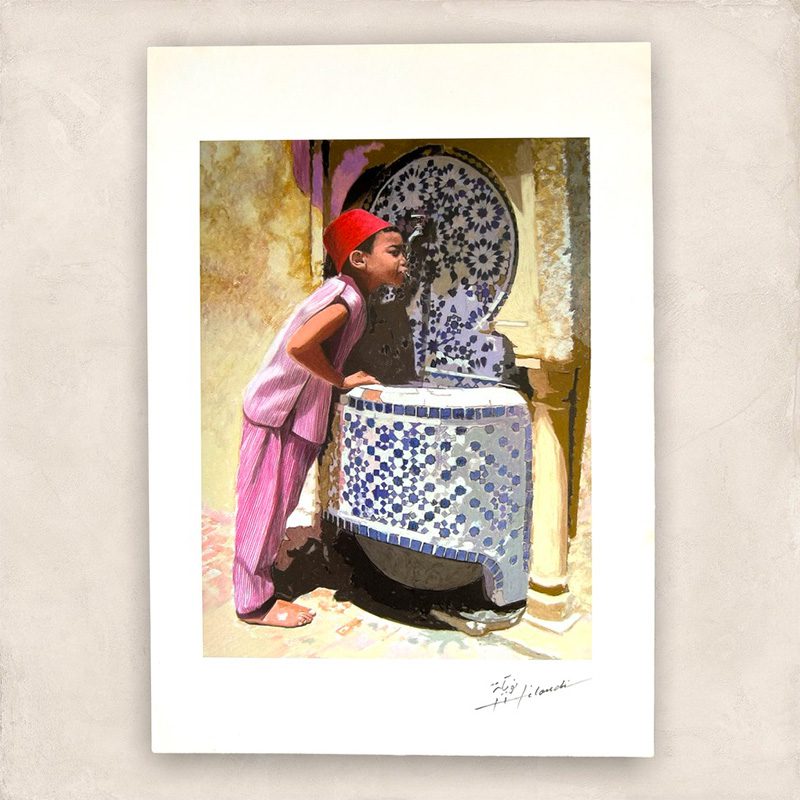 Dreng Ved Fontaine 1.jpg Garçon à la fontaine, affiche