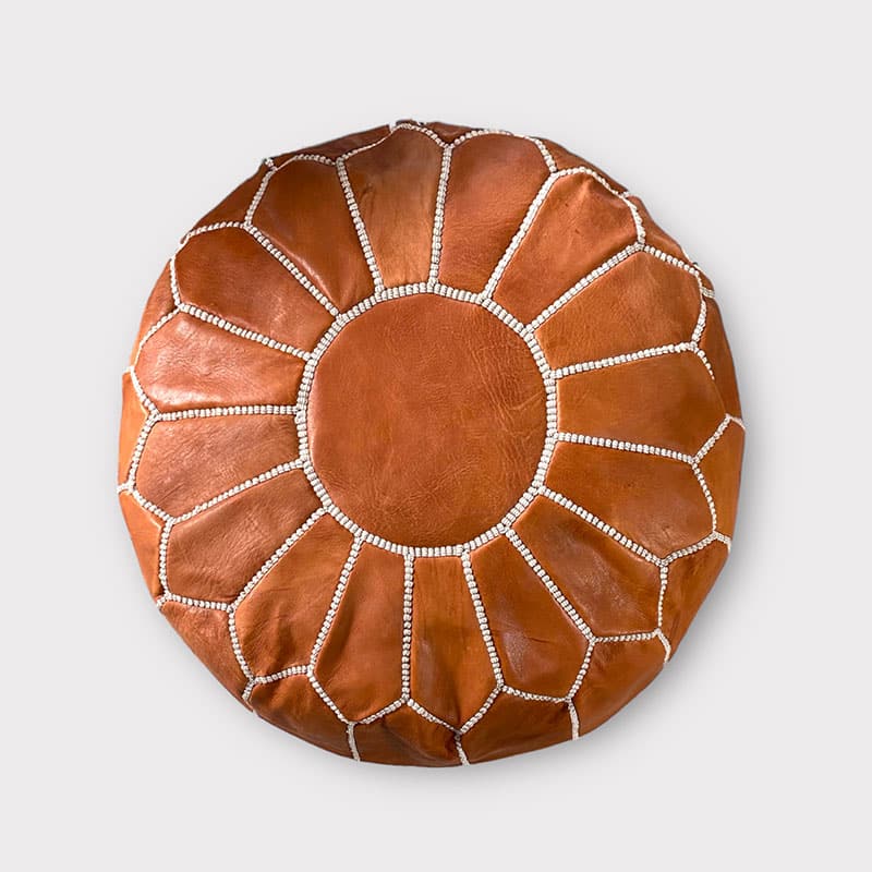 Lysebrun-puf Lichtbruine poef