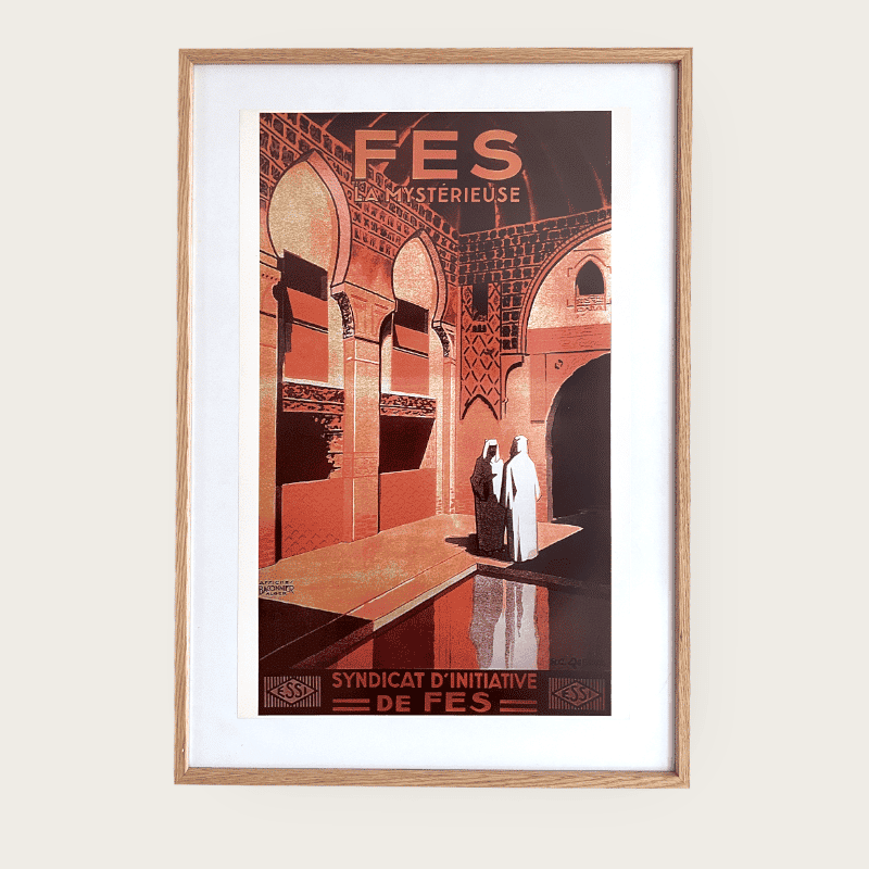 Plakat Fes.png Marokkansk munstværk af to mænd der snakker