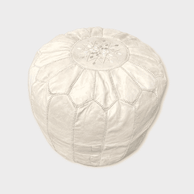 Pouf haut modèle couleur naturel clair