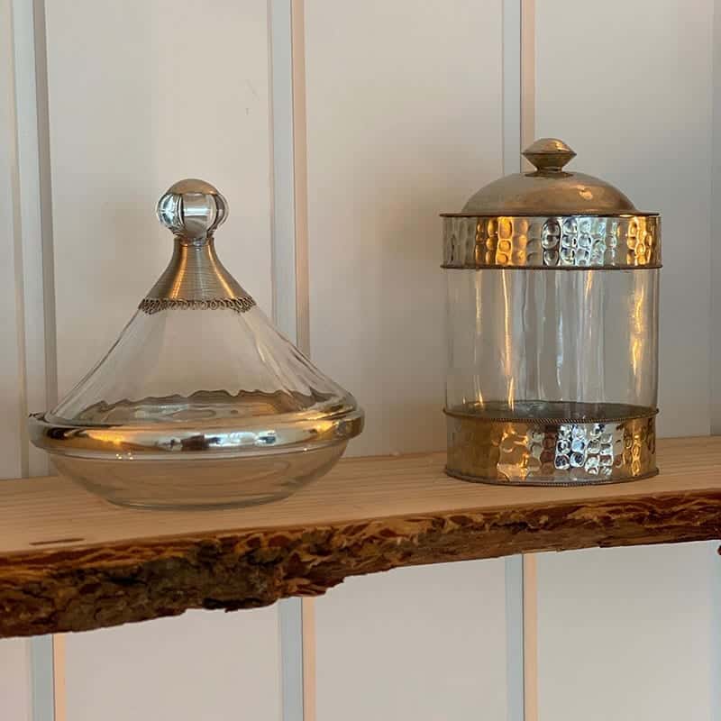 Marokkaanse glazen tajine en pot