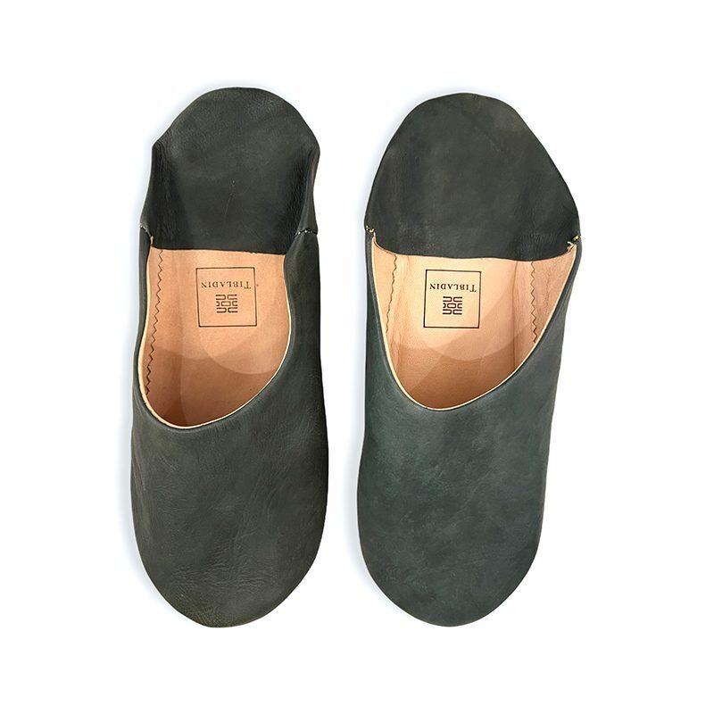 Tibladin Slippers Petrol Kopier E1644411813594 1.jpg Marokkanske håndlavede slippers i petroleumsblå