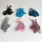 Kwastjes in verschillende kleuren voor stucpotten