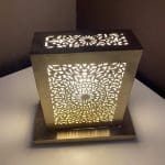 square Moroccan handmade table lamp with Moroccan pattern