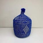 Marokkaanse handgemaakte mand in blauw met gouden draden