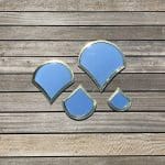 Moroccan handmade drop-shaped mirrors with gold edges in four different sizes