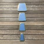 Moroccan handmade trapezoidal mirrors with gold edges in four different sizes