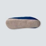 Moroccan handmade slippers in blue, underside