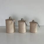Marokkaanse handgemaakte stucpotten in beige