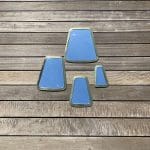 Moroccan handmade trapezoidal mirrors with gold edges in four different sizes
