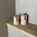 Marokkaanse handgemaakte stucpotten in beige