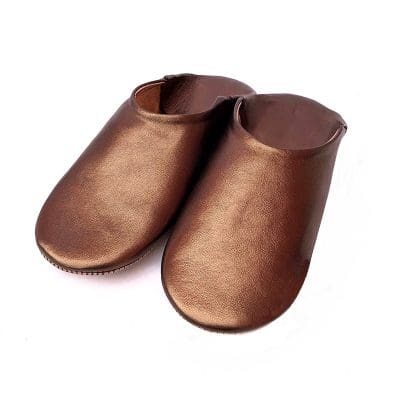 Bronzen luxe pantoffels