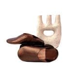 Bronzen luxe pantoffels
