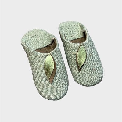 Chaussons enfants vert