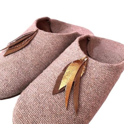 Luxe pantoffels voor dames in katoen