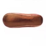 rose metallic slippers