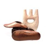 rose metallic slippers