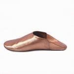 rose metallic slippers