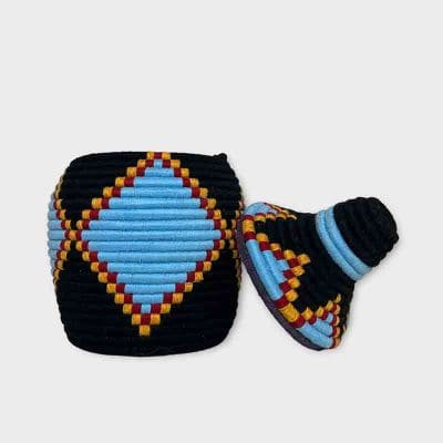 Berbermand blauwe tinten