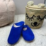 Suede deluxe slippers cobalt blue