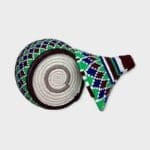 Berber basket in green, blue and brown colours