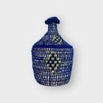 Klein blauw mandje met goudpatroon
