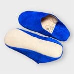 Suede deluxe slippers cobalt blue