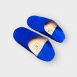 Suede deluxe slippers cobalt blue
