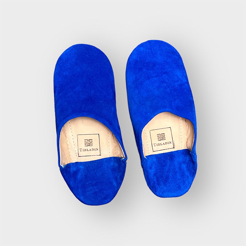 Slippers-rusind-kobolt_2 Suede deluxe slippers cobalt blue