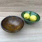 15 cm Schüsseln Tamegroute aus Keramik in den Farben Gelb und Grün