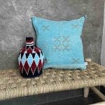 Kussenhoes van cactuszijde turquoise