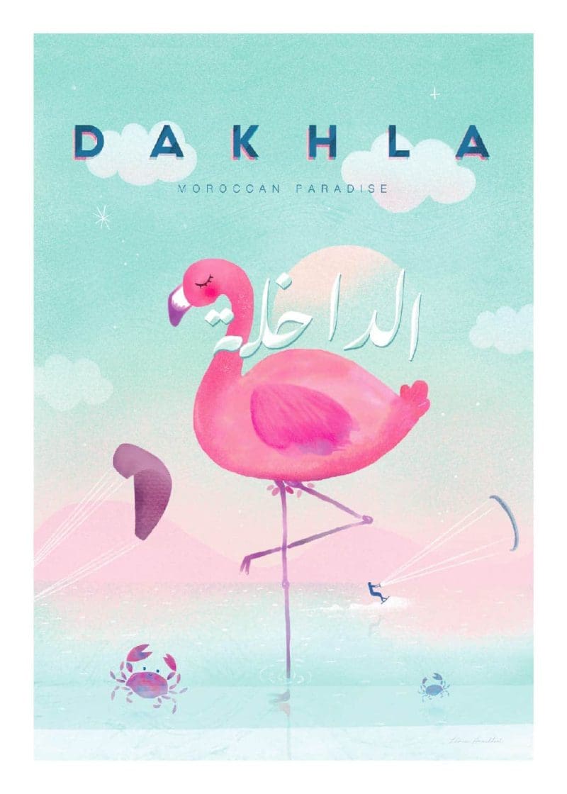 Poster Dakhla Paradise von Lamia Studio
