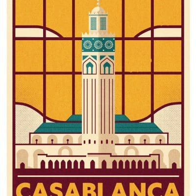 Poster Hassan II Moskee door Emu Gallery