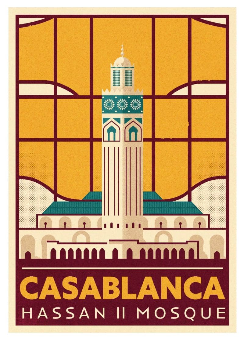 Plakat Hassan II-moskeen av Emu Gallery