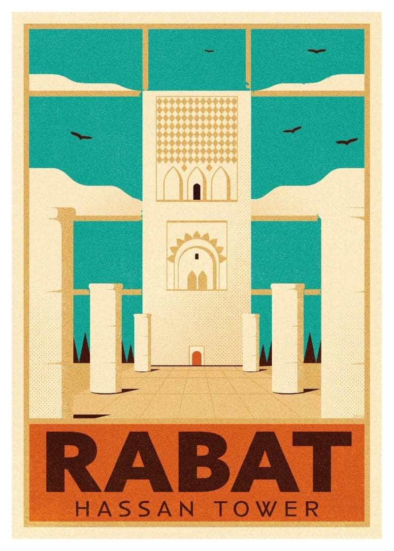 Poster Hassan Tower von Emu Gallery