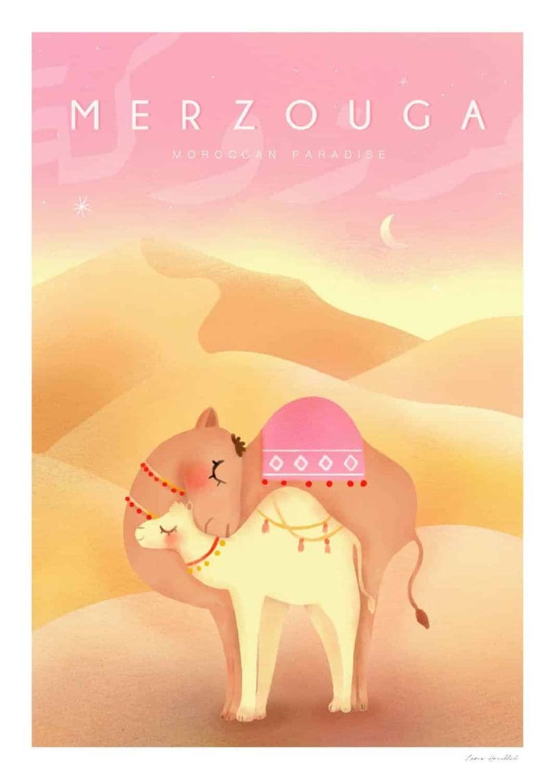 poster merzouga paradise by lamia studio