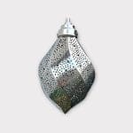 Marokkaanse metalen lamp twist in zilver metaal