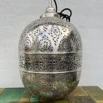 marokkansk pendel lampe sølv metal 1001 nat