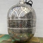 marokkansk pendel lampe sølv metal 1001 nat