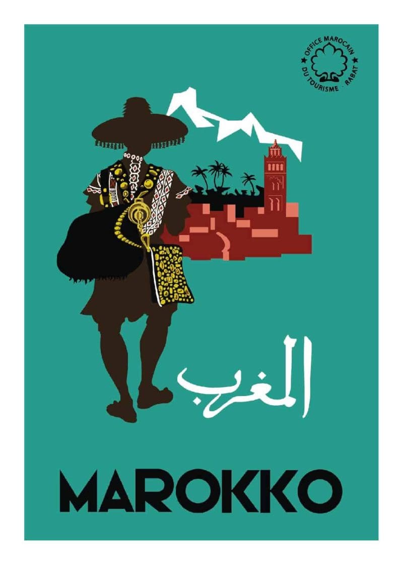 Plakat Marokko af Claude fevrier