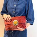 Handtasche mit Kette in Bordeaux/Rosa FLORENTINE