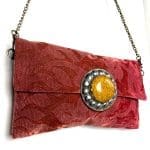Handtasche mit Kette in Bordeaux/Rosa FLORENTINE