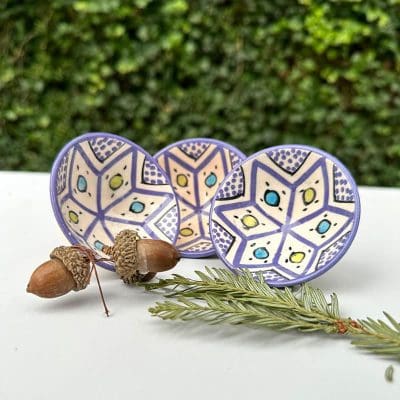 Marokkansk keramik skål_7,5 cm lilla