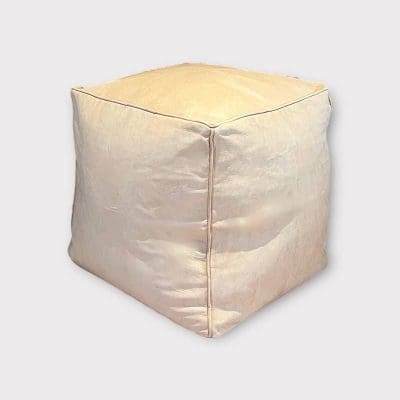 tibladin_marokkansk puf firkant i lys NUDE