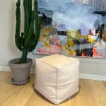 tibladin_marokkansk puf firkant i lys NUDE