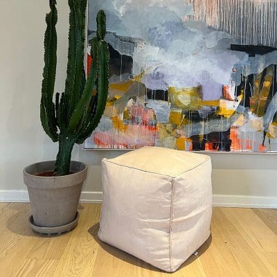 tibladin_marokkansk puf firkant i lys NUDE