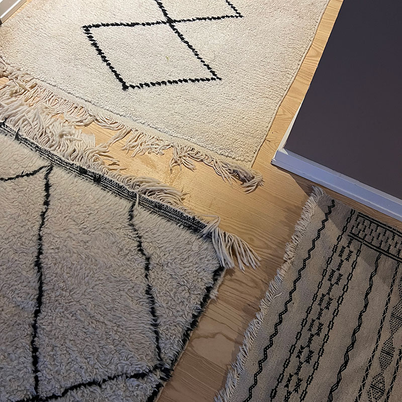 rengjør teppene dine i snøen