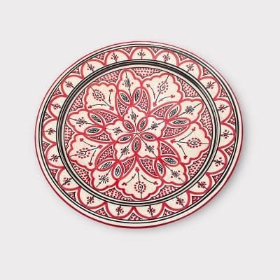 Marokkansk fad 42 cm i rød_1.