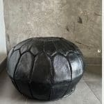 Marokkansk puf sort med sort syning